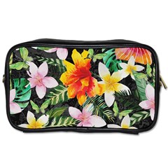 Tropical Flowers Butterflies 1 Toiletries Bags 2-side by EDDArt