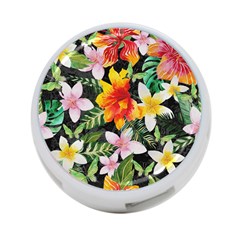 Tropical Flowers Butterflies 1 4-port Usb Hub (two Sides) by EDDArt