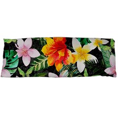 Tropical Flowers Butterflies 1 Body Pillow Case (dakimakura) by EDDArt