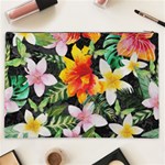 Tropical Flowers Butterflies 1 Cosmetic Bag (XXL) Back