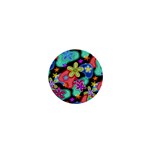 Colorful Retro Flowers Fractalius Pattern 1 1  Mini Magnets Front