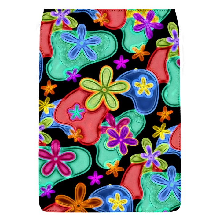 Colorful Retro Flowers Fractalius Pattern 1 Flap Covers (S) 