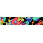 Colorful Retro Flowers Fractalius Pattern 1 Large Flano Scarf  Front