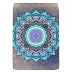 Folk Art Lotus Mandala Blue Turquoise Flap Covers (l)  by EDDArt