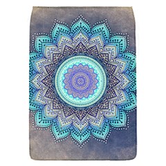 Folk Art Lotus Mandala Blue Turquoise Flap Covers (s)  by EDDArt