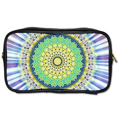 Power Mandala Sun Blue Green Yellow Lilac Toiletries Bags 2-side by EDDArt