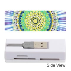 Power Mandala Sun Blue Green Yellow Lilac Memory Card Reader (stick) by EDDArt