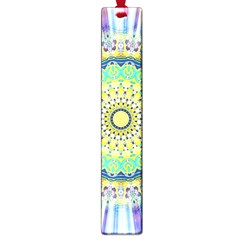 Power Mandala Sun Blue Green Yellow Lilac Large Book Marks by EDDArt