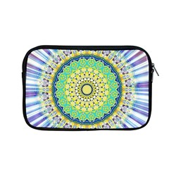 Power Mandala Sun Blue Green Yellow Lilac Apple Macbook Pro 13  Zipper Case by EDDArt