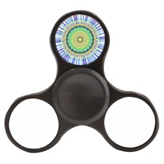 Power Mandala Sun Blue Green Yellow Lilac Finger Spinner by EDDArt