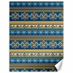 Vintage Border Wallpaper Pattern Blue Gold Canvas 18  X 24   by EDDArt