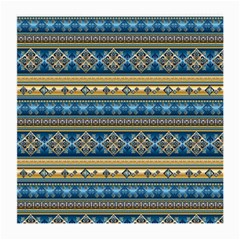 Vintage Border Wallpaper Pattern Blue Gold Medium Glasses Cloth by EDDArt