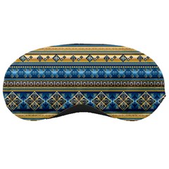 Vintage Border Wallpaper Pattern Blue Gold Sleeping Masks by EDDArt