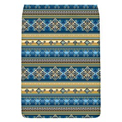 Vintage Border Wallpaper Pattern Blue Gold Flap Covers (s)  by EDDArt