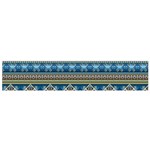 Vintage Border Wallpaper Pattern Blue Gold Small Flano Scarf Front