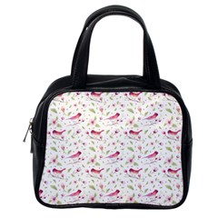 Watercolor Birds Magnolia Spring Pattern Classic Handbags (One Side)