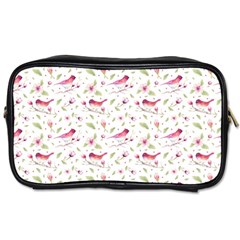 Watercolor Birds Magnolia Spring Pattern Toiletries Bags by EDDArt