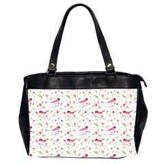 Watercolor Birds Magnolia Spring Pattern Office Handbags (2 Sides)  by EDDArt