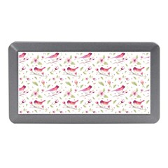 Watercolor Birds Magnolia Spring Pattern Memory Card Reader (mini) by EDDArt