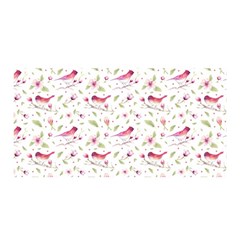 Watercolor Birds Magnolia Spring Pattern Satin Wrap by EDDArt