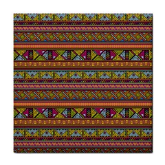 Traditional Africa Border Wallpaper Pattern Colored 2 Tile Coasters by EDDArt