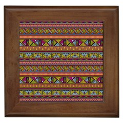 Traditional Africa Border Wallpaper Pattern Colored 2 Framed Tiles by EDDArt