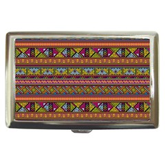 Traditional Africa Border Wallpaper Pattern Colored 2 Cigarette Money Cases by EDDArt