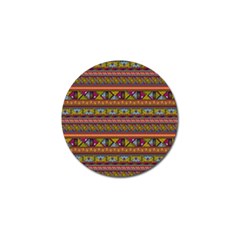 Traditional Africa Border Wallpaper Pattern Colored 2 Golf Ball Marker (4 Pack) by EDDArt