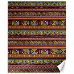 Traditional Africa Border Wallpaper Pattern Colored 2 Canvas 16  X 20   by EDDArt