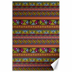 Traditional Africa Border Wallpaper Pattern Colored 2 Canvas 20  X 30   by EDDArt