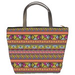 Traditional Africa Border Wallpaper Pattern Colored 2 Bucket Bags Back