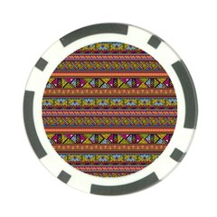 Traditional Africa Border Wallpaper Pattern Colored 2 Poker Chip Card Guard (10 Pack) by EDDArt