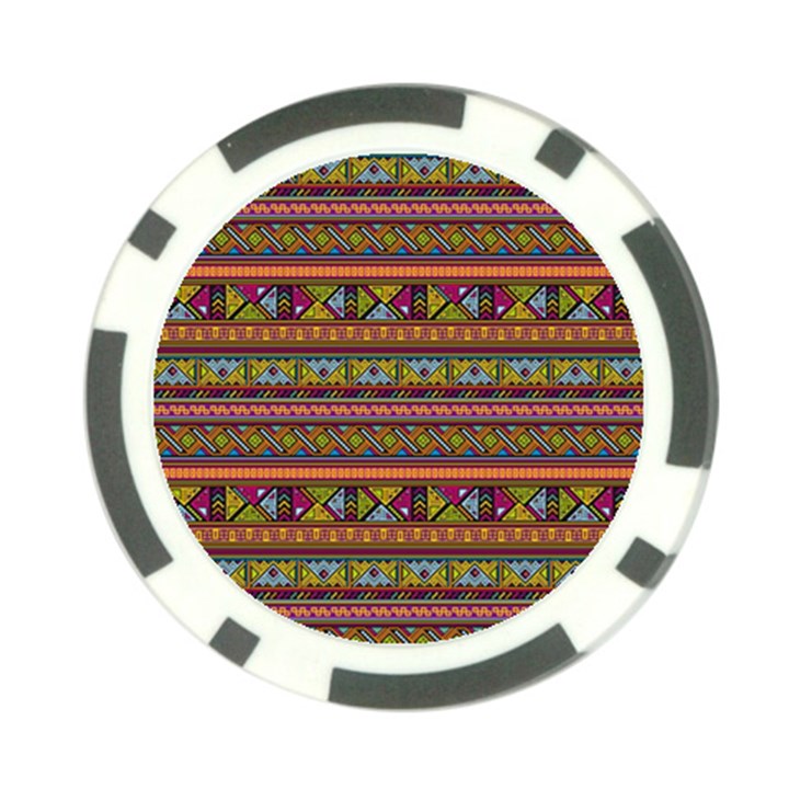 Traditional Africa Border Wallpaper Pattern Colored 2 Poker Chip Card Guard (10 pack)