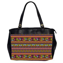 Traditional Africa Border Wallpaper Pattern Colored 2 Office Handbags (2 Sides)  by EDDArt