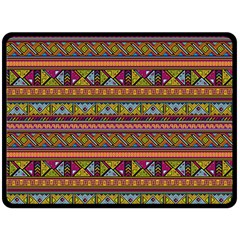 Traditional Africa Border Wallpaper Pattern Colored 2 Fleece Blanket (large)  by EDDArt