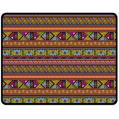 Traditional Africa Border Wallpaper Pattern Colored 2 Fleece Blanket (medium)  by EDDArt