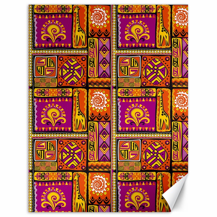 Traditional Africa Border Wallpaper Pattern Colored 3 Canvas 18  x 24  