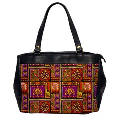 Traditional Africa Border Wallpaper Pattern Colored 3 Office Handbags by EDDArt