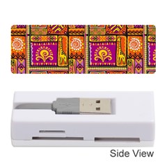 Traditional Africa Border Wallpaper Pattern Colored 3 Memory Card Reader (stick) by EDDArt