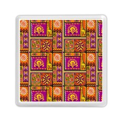 Traditional Africa Border Wallpaper Pattern Colored 3 Memory Card Reader (square) by EDDArt