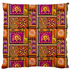 Traditional Africa Border Wallpaper Pattern Colored 3 Large Cushion Case (one Side) by EDDArt