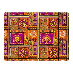 Traditional Africa Border Wallpaper Pattern Colored 3 Double Sided Flano Blanket (mini)  by EDDArt