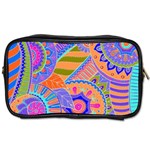 Pop Art Paisley Flowers Ornaments Multicolored 3 Toiletries Bags Front