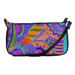 Pop Art Paisley Flowers Ornaments Multicolored 3 Shoulder Clutch Bags Front