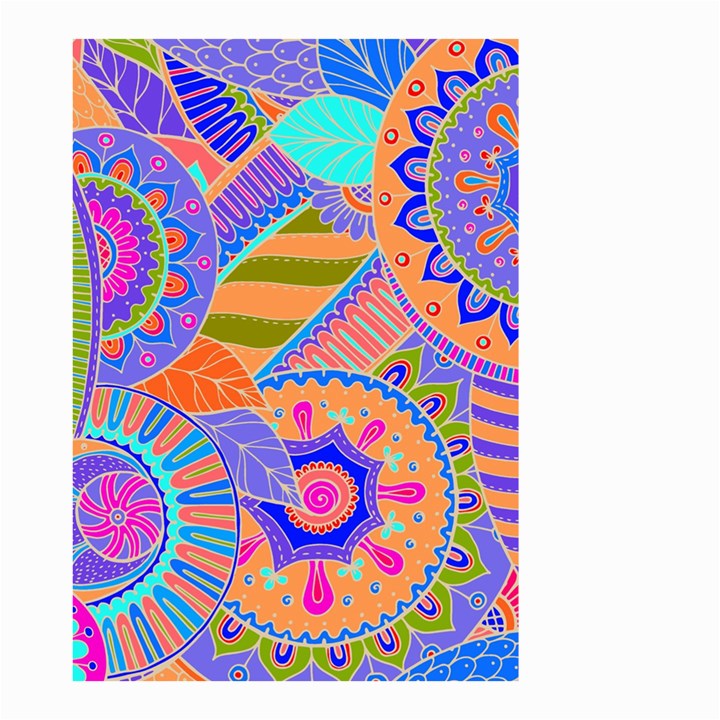 Pop Art Paisley Flowers Ornaments Multicolored 3 Small Garden Flag (Two Sides)