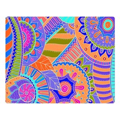 Pop Art Paisley Flowers Ornaments Multicolored 3 Double Sided Flano Blanket (large)  by EDDArt