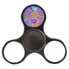 Pop Art Paisley Flowers Ornaments Multicolored 3 Finger Spinner by EDDArt