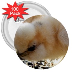 Silkie Chick  3  Buttons (100 Pack) 