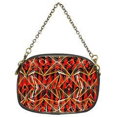 Red Triangles Zig Zags Many Layers Created By Flipstylezdesigns Chain Purses (two Sides)  by flipstylezfashionsLLC