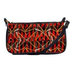 Red Triangles Zig Zags Many Layers Created By Flipstylezdesigns Shoulder Clutch Bags by flipstylezfashionsLLC